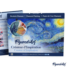 Charger l'image dans la galerie, Broderie Diamant - Terrasse de Noël Étincelante 40x50cm toile tendue sur châssis