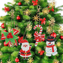 Charger l'image dans la galerie, Porte-Clés Diamond Painting 5D Ensemble 1 Noël 8 Pièces