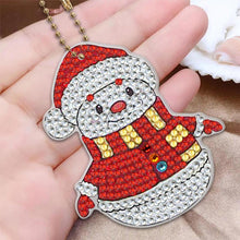 Charger l'image dans la galerie, Porte-Clés Diamond Painting 5D avec Bonhommes de Neige 5 Pièces