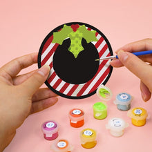 Charger l'image dans la galerie, Peinture par numéros Dessous de Verre 15cm (4 pièces) - Cadeau de Noël Créatif