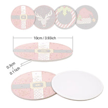 Charger l'image dans la galerie, Peinture par numéros Dessous de Verre 15cm (4 pièces) - Cadeau de Noël Créatif