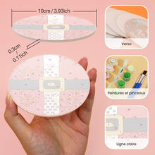 Charger l'image dans la galerie, Peinture par numéros Dessous de Verre 15cm (4 pièces) - Cadeau de Noël Créatif