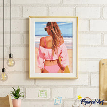 Charger l'image dans la galerie, Broderie Diamant - Journée de plage avec style 40x50cm toile tendue sur châssis