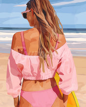 Charger l'image dans la galerie, Diamond Painting - Broderie Diamant - Journée de plage avec style 40x50cm toile tendue sur châssis