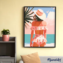 Charger l'image dans la galerie, Broderie Diamant - Beauté estivale 40x50cm toile tendue sur châssis