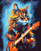Charger l'image dans la galerie, Peinture par numéros Figured'Art Chat rocker en Abstrait