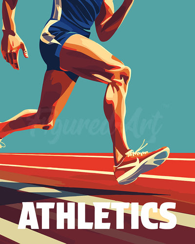 Peinture par numéros Figured'Art Affiche sportive Athlétisme