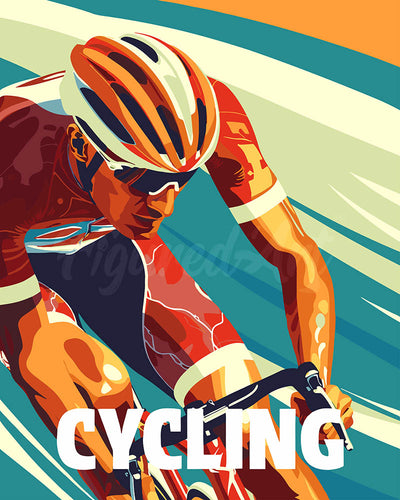 Peinture par numéros Figured'Art Affiche sportive Cyclisme