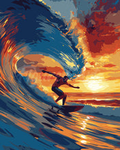 Charger l'image dans la galerie, Peinture par numéros Figured'Art Surf sur grande vague