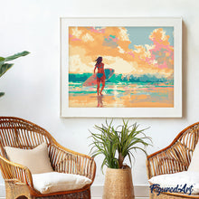 Charger l'image dans la galerie, Surfeuse à l'aube