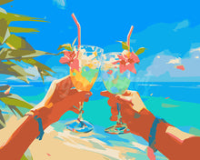 Charger l'image dans la galerie, Peinture par numéros Figured'Art Toast de plage