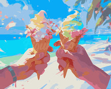 Charger l'image dans la galerie, Peinture par numéros Figured'Art Glace en bord de mer