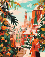 Charger l'image dans la galerie, Peinture par numéros Figured'Art Scène de Marché de Noël