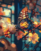 Charger l'image dans la galerie, Peinture par numéros Figured'Art Papillon et Fleurs de Cerisiers