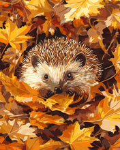 Charger l'image dans la galerie, Peinture par numéros Figured'Art Hérisson dans les feuilles d'Automne