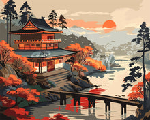 Charger l'image dans la galerie, Peinture par numéros Figured'Art Vue Vintage sur la Pagode