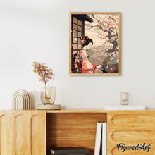 Charger l'image dans la galerie, Femme en Kimono Vintage et Cerisiers en Fleurs