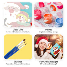Charger l'image dans la galerie, Peinture par numéros Lot de 6 Cartes de Noël DIY - Série 4