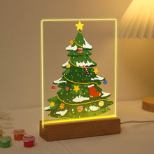 Charger l'image dans la galerie, Peinture par numéros - Support en bois avec Lumière LED 15x20cm - Sapin de Noël