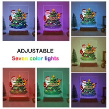 Charger l'image dans la galerie, Peinture par numéros - Support en bois avec Lumière LED 15x20cm - Père Noël 03