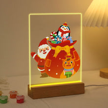Charger l'image dans la galerie, Peinture par numéros - Support en bois avec Lumière LED 15x20cm - Père Noël 05