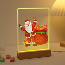 Charger l'image dans la galerie, Peinture par numéros - Support en bois avec Lumière LED 15x20cm - Père Noël 08