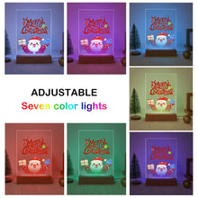 Charger l'image dans la galerie, Peinture par numéros - Support en bois avec Lumière LED 15x20cm - Père Noël 10