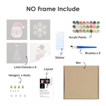 Charger l'image dans la galerie, Mini Peinture par numéros 15x15cm (4 pièces) - Icônes Classiques de Noël 1