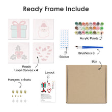 Charger l'image dans la galerie, Mini Peinture par numéros 15x15cm (4 pièces) - Icônes Classiques de Noël 2