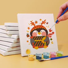 Charger l'image dans la galerie, Mini Peinture par numéros 15x15cm (6 pièces) - Pingouin d'Hiver de Noël