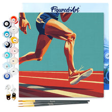 Charger l'image dans la galerie, Mini Peinture par Numéros 20x20cm avec cadre Affiche sportive Athlétisme