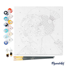 Charger l'image dans la galerie, Mini Peinture par Numéros 20x20cm avec cadre Affiche sportive Badminton