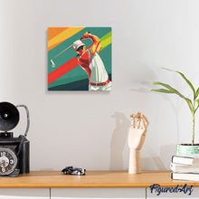 Charger l'image dans la galerie, Mini Peinture par Numéros 20x20cm avec cadre Affiche sportive Golf