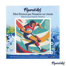 Charger l'image dans la galerie, Mini Peinture par Numéros 20x20cm avec cadre Affiche sportive Rugby