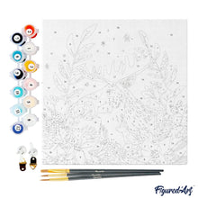 Charger l'image dans la galerie, Mini Peinture par Numéros 20x20cm avec cadre Orignal de Noël