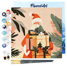 Charger l'image dans la galerie, Mini Peinture par Numéros 20x20cm avec cadre Cadeau du Père Noël