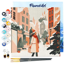 Charger l'image dans la galerie, Mini Peinture par Numéros 20x20cm avec cadre Achats d'hiver