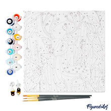 Charger l'image dans la galerie, Mini Peinture par Numéros 20x20cm avec cadre Renne Doré