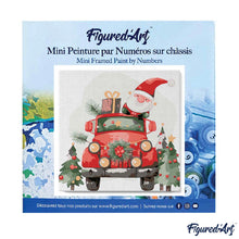 Charger l'image dans la galerie, Mini Peinture par Numéros 20x20cm avec cadre Camion du Père Noël
