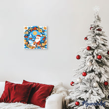 Charger l'image dans la galerie, Mini Peinture par Numéros 20x20cm avec cadre Couronne et Père Noël