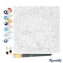 Charger l'image dans la galerie, Mini Peinture par Numéros 20x20cm avec cadre Couronne et Père Noël