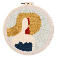 Charger l'image dans la galerie, Punch Needle Femme au Chapeau