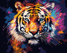 Charger l'image dans la galerie, Peinture par numéros Figured'Art Tigre Coloré Abstrait