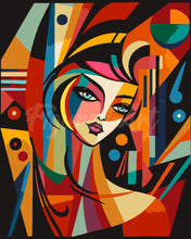 Charger l&#39;image dans la galerie, Peinture par numéros Figured&#39;Art Femme abstraite style Picasso