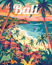 Charger l&#39;image dans la galerie, Peinture par numéros Figured&#39;Art Affiche de voyage Bali