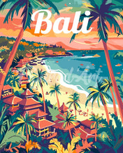 Charger l'image dans la galerie, Peinture par numéros Figured'Art Affiche de voyage Bali