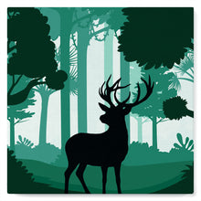 Charger l'image dans la galerie, Mini Peinture par Numéros petit format 20x20cm avec cadre Cerf en alerte