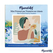 Charger l'image dans la galerie, Mini Peinture par Numéros 20x20cm avec cadre Femme au Turban vert