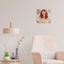 Charger l'image dans la galerie, Mini Peinture par Numéros 20x20cm avec cadre Femme et Fleur dans les Cheveux