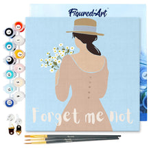 Charger l'image dans la galerie, Mini Peinture par Numéros 20x20cm avec cadre Forget me not